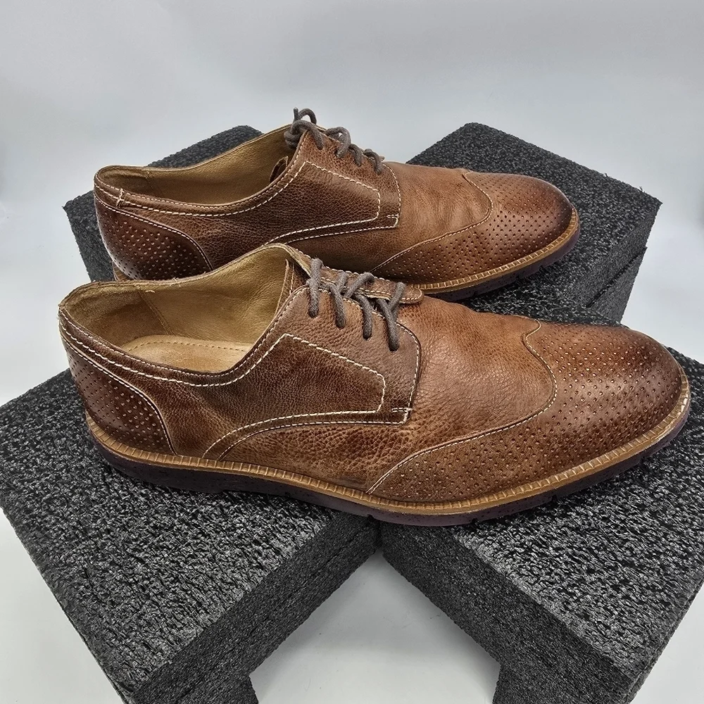 Donald J Pliner Shoes Men's 10M Brown Edd Perforated Leather Oxford